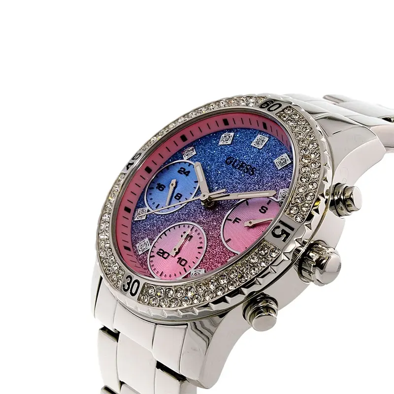 Guess Confetti Quartz Two-tone Crystal Dial Ladies Watch- W0774L1